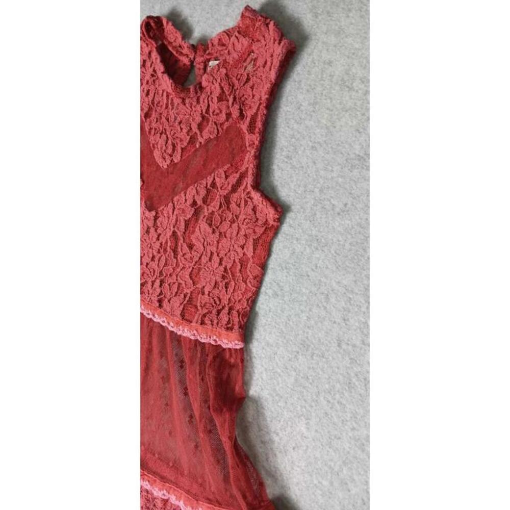 Jak And Peppar Sleeveless Lace And Mesh Blouse Youth Girls Size 7 Hot Pink... - Picture 4 of 9